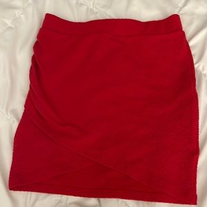 H&M asymmetrical red skirt size S
